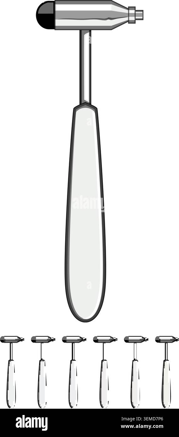tool reflex hammer cartoon vector graphic Stock Vector