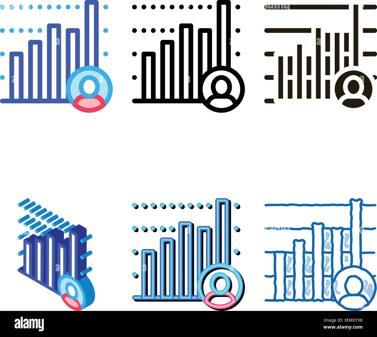 candidate variety statistics icon vector outline Stock Vector