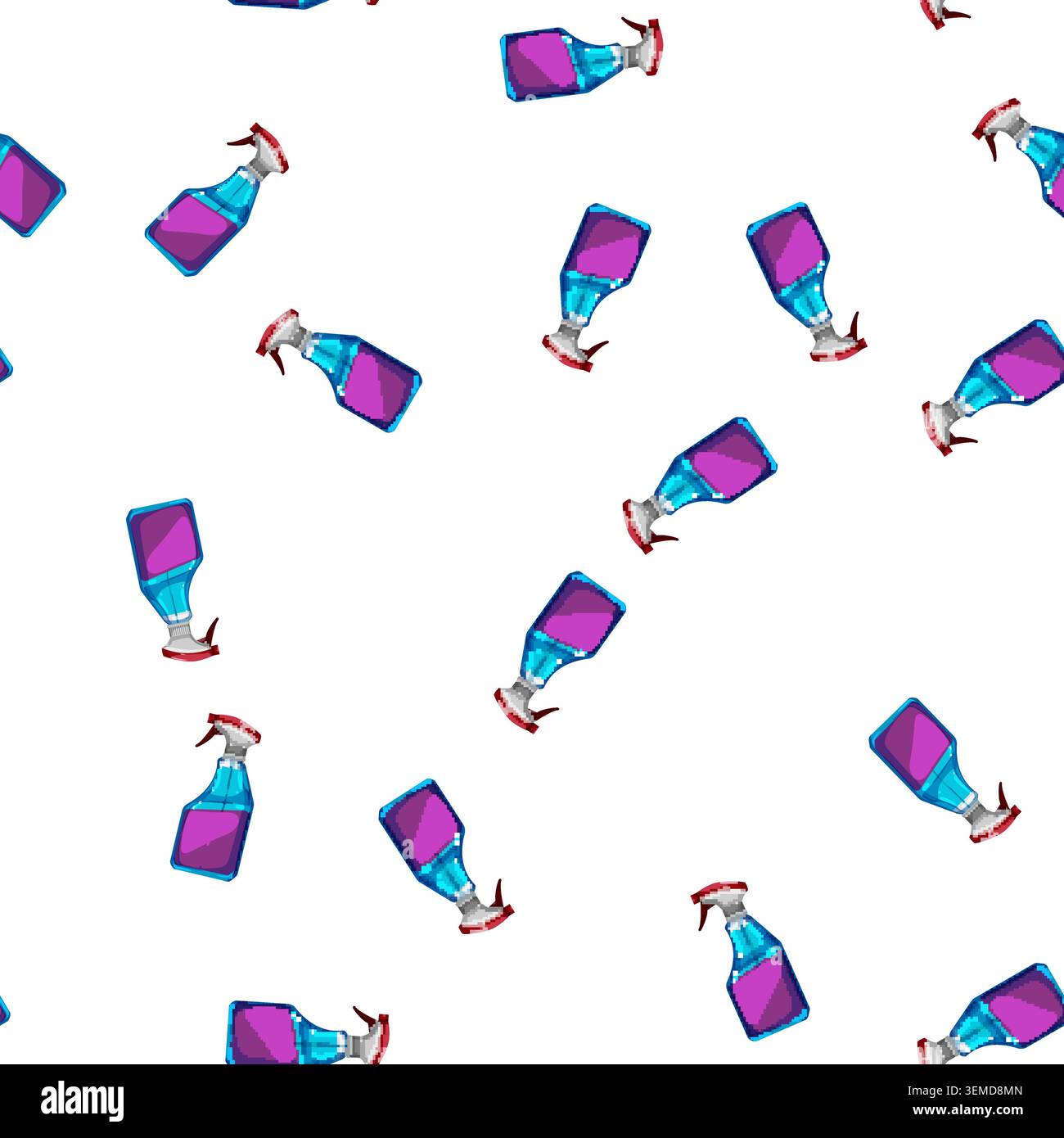 pattern bottle glass cleaner cartoon vector Stock Vector