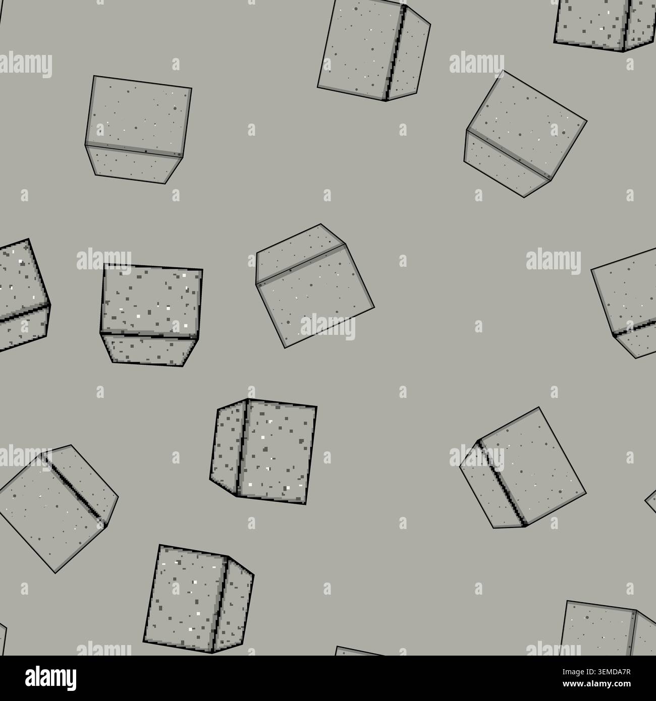 seamless pattern whiskey ice cubes reusable cartoon vector Stock Vector