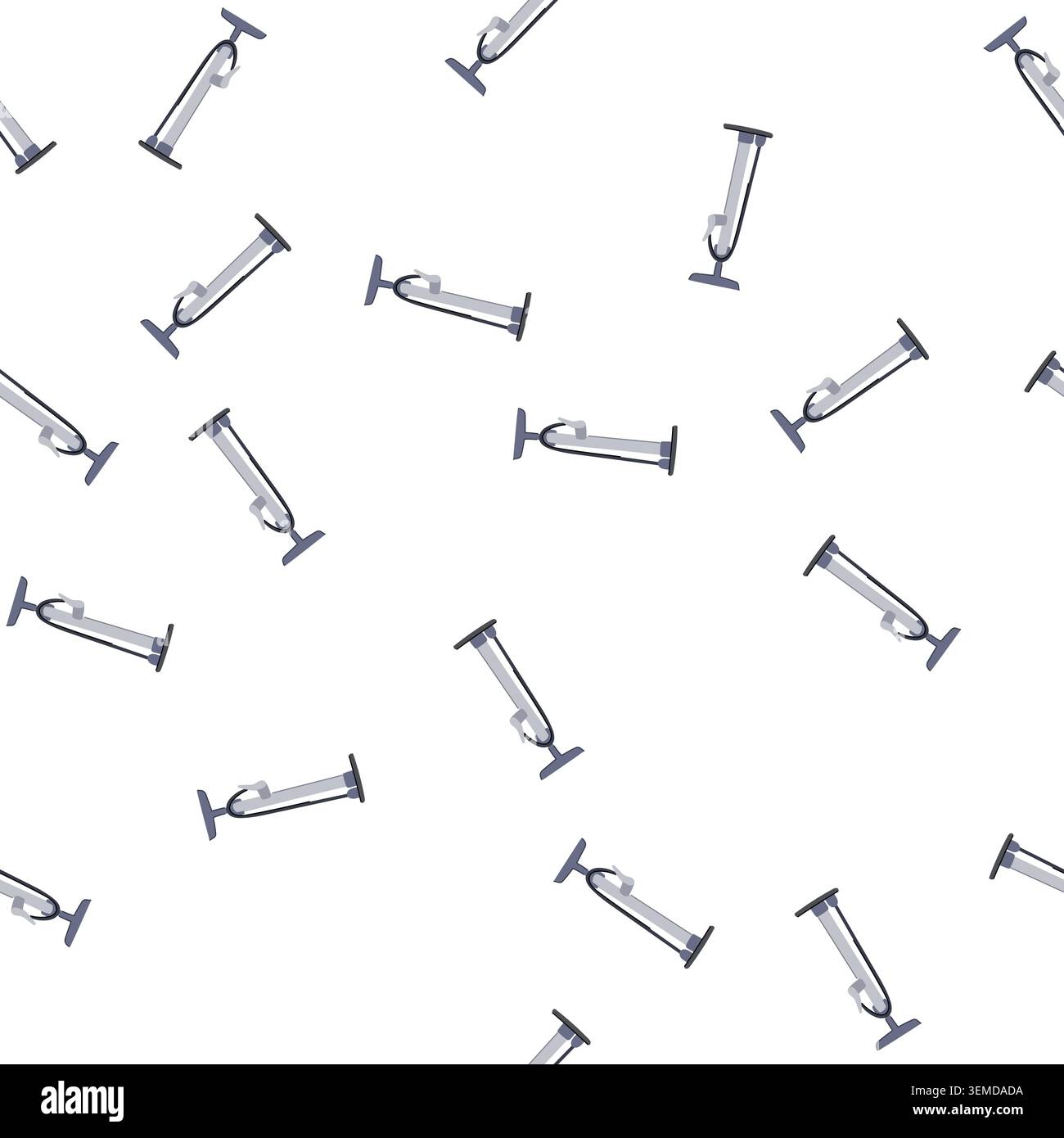 pattern bicycle floor pump for inflating tires Stock Vector