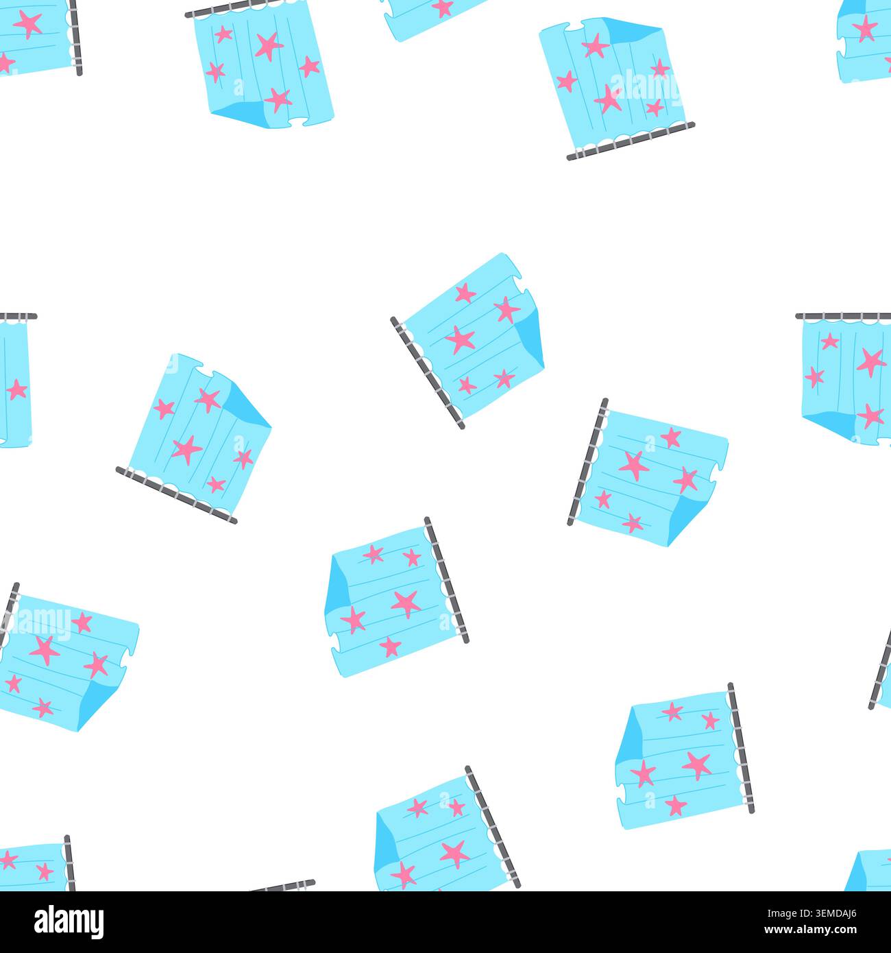 pattern bathroom shower curtain cartoon vector Stock Vector