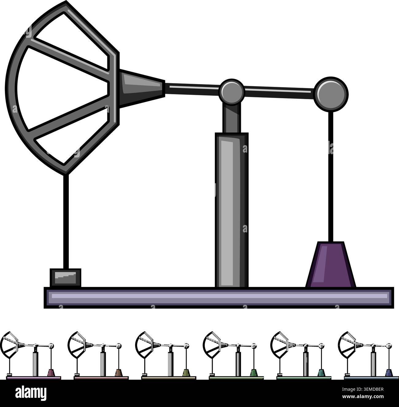 derrick oil rig cartoon vector graphic Stock Vector
