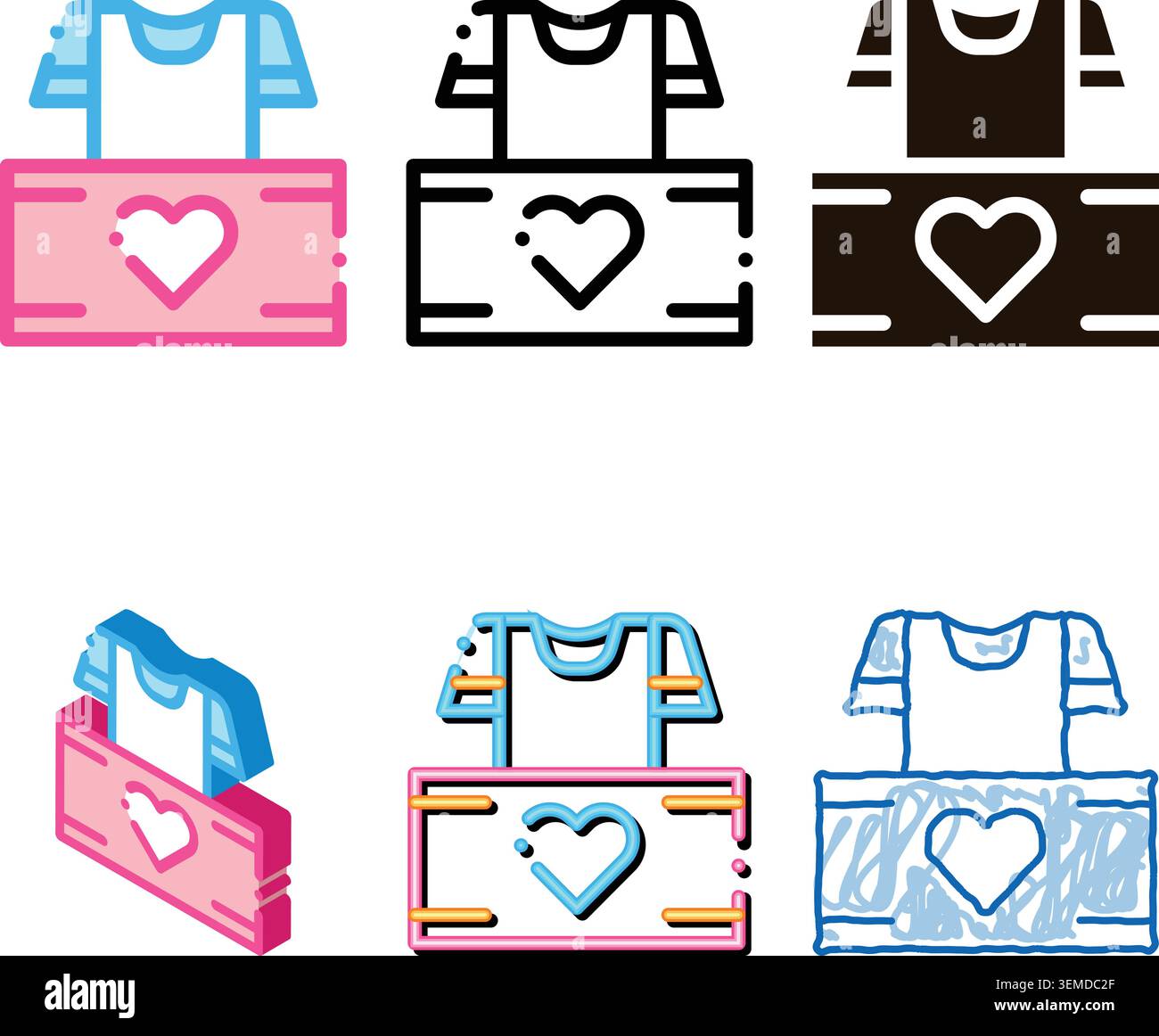 volunteers support thing box vector thin line icon minimal Stock Vector