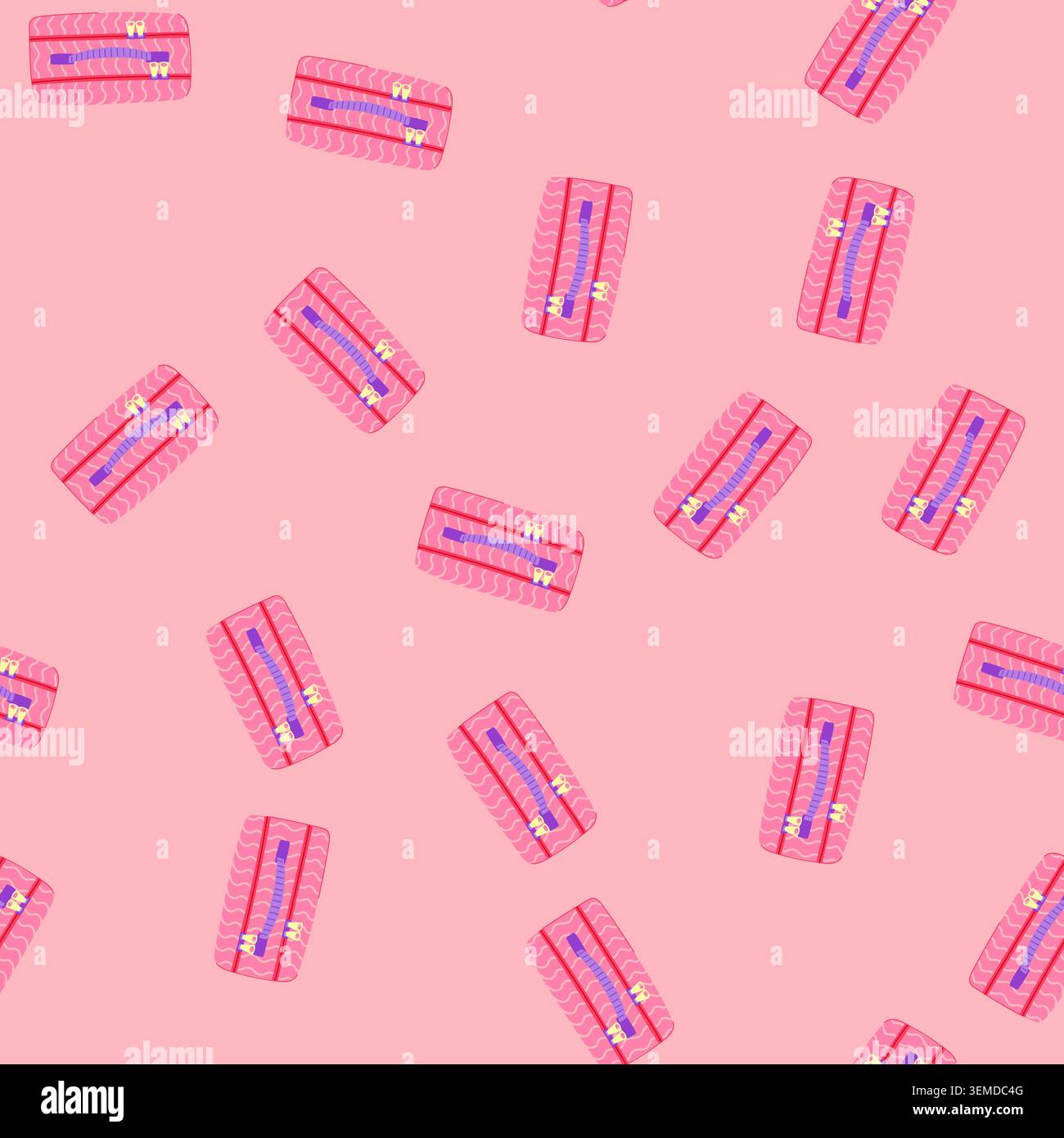 seamless pattern pen pencil case cartoon vector Stock Vector