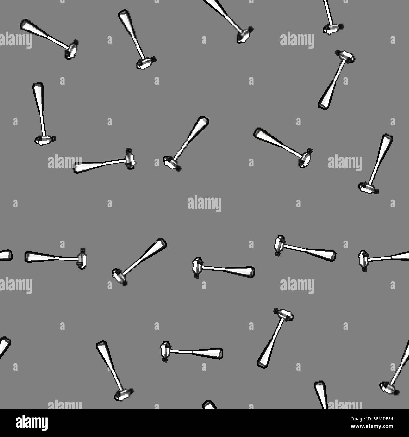 seamless pattern percussion reflex hammer cartoon vector Stock Vector