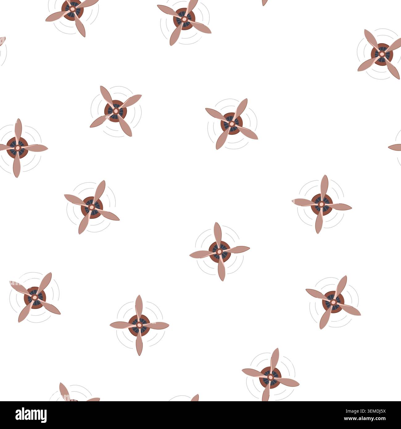 pattern aircraft propeller cartoon vector Stock Vector