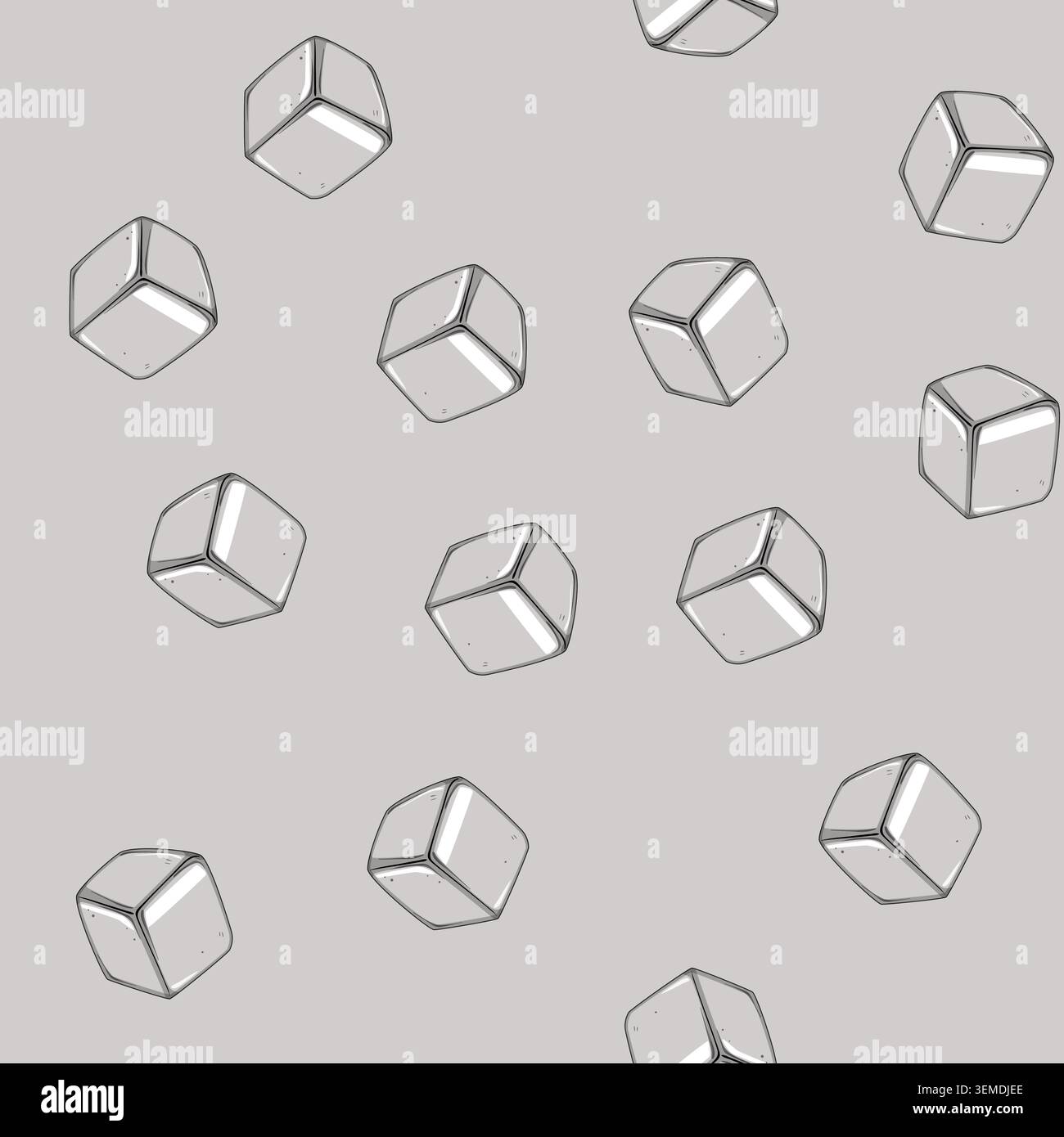 seamless pattern ecofriendly ice cubes reusable cartoon vector Stock Vector