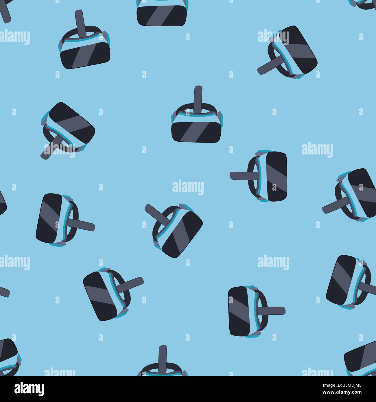 seamless pattern display augmented reality ar glasses cartoon vector Stock Vector