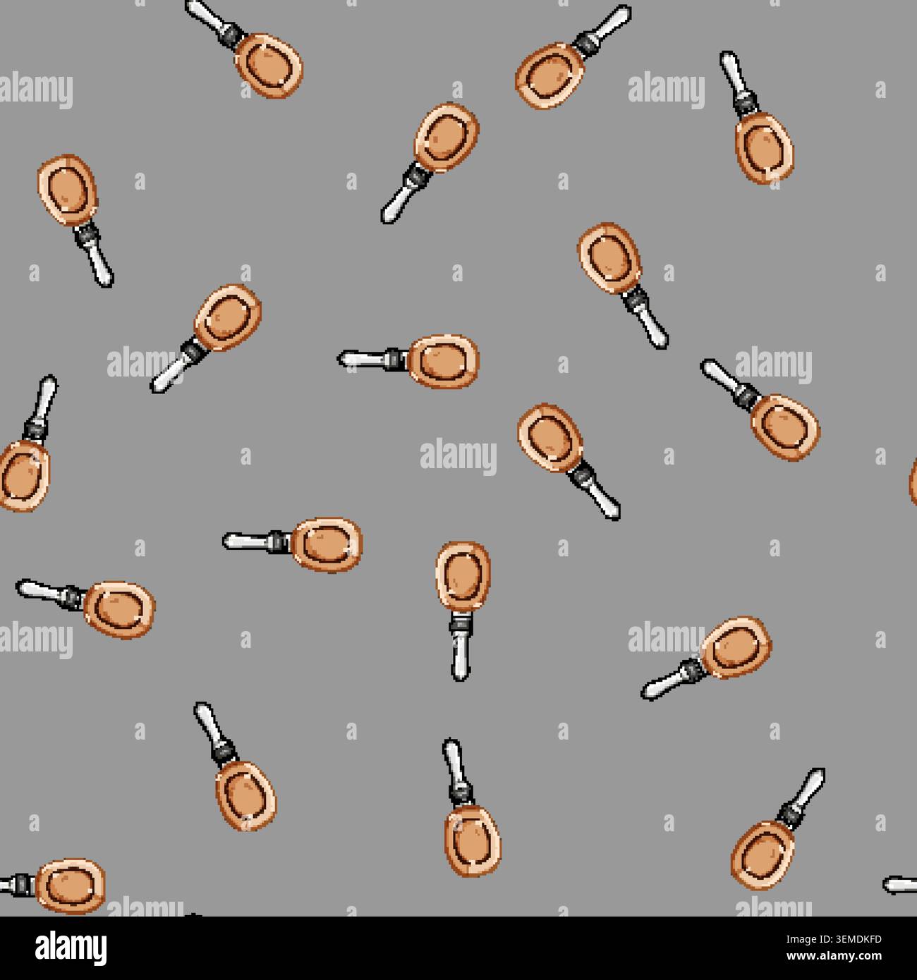 seamless pattern eating smart spoon cartoon vector Stock Vector
