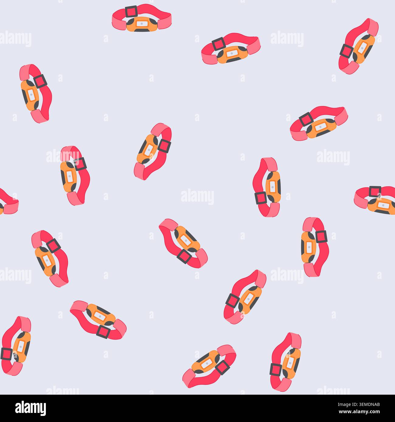 seamless pattern electric headlamp flashlight cartoon vector Stock Vector