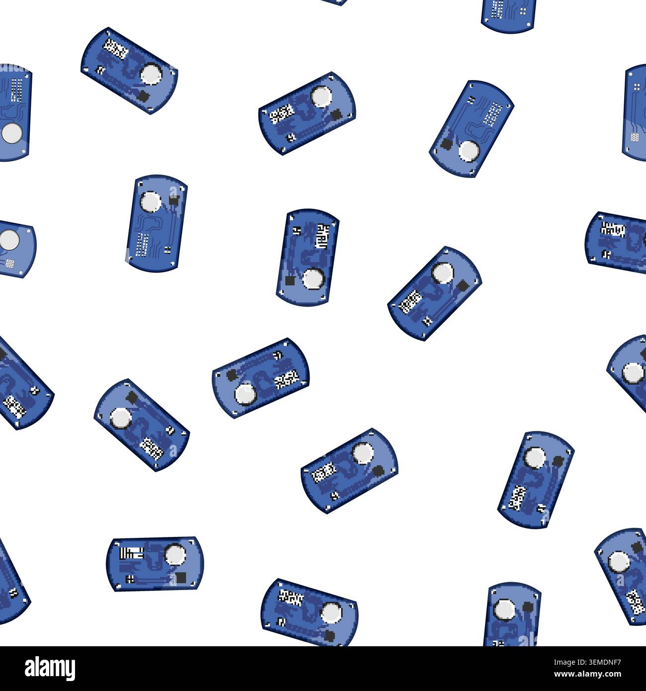 pattern computer microcontroller cartoon vector Stock Vector