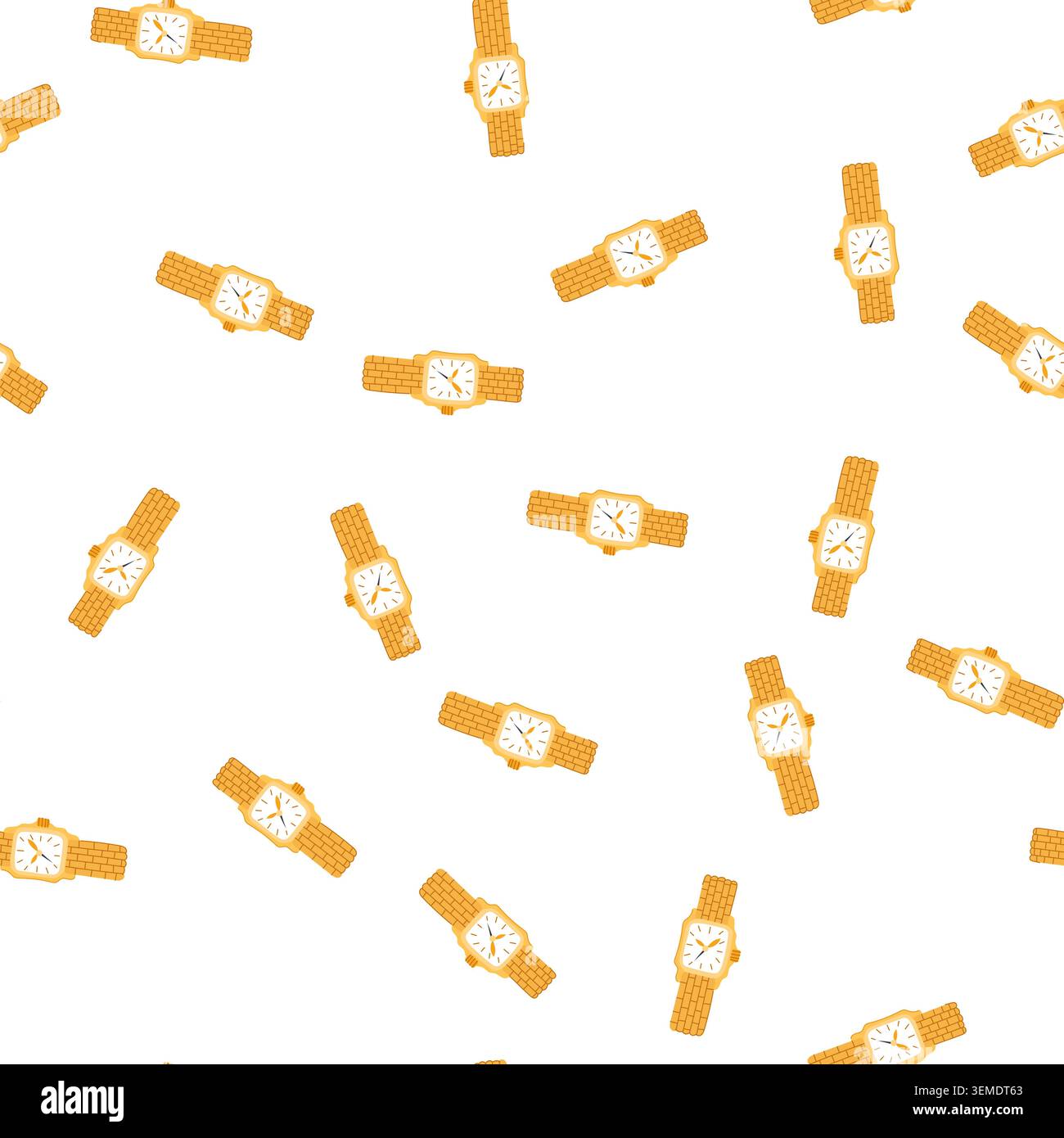 pattern timepiece watch wrist cartoon vector Stock Vector