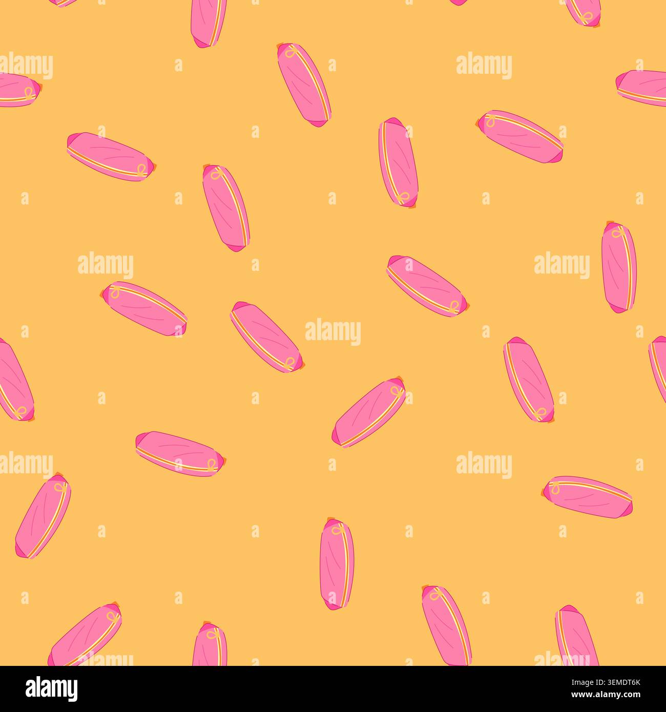 seamless pattern purse waist bag cartoon vector Stock Vector