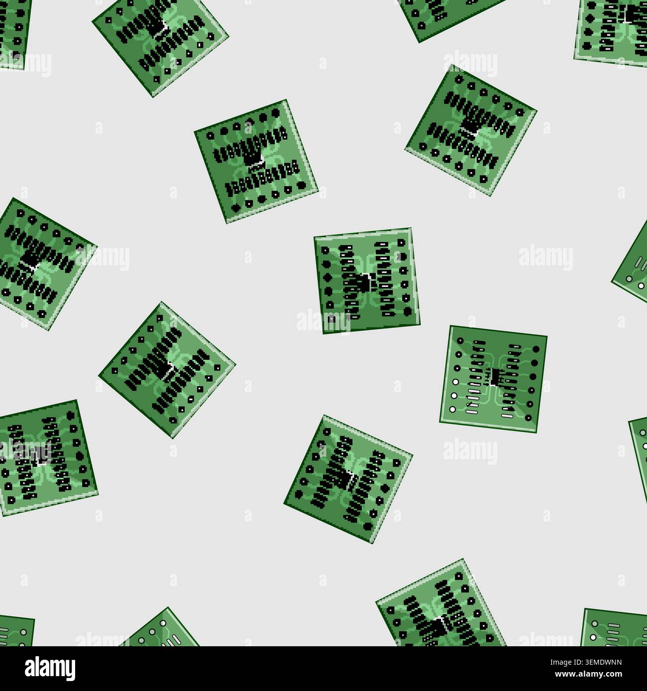 seamless pattern layout circuit board cartoon vector Stock Vector