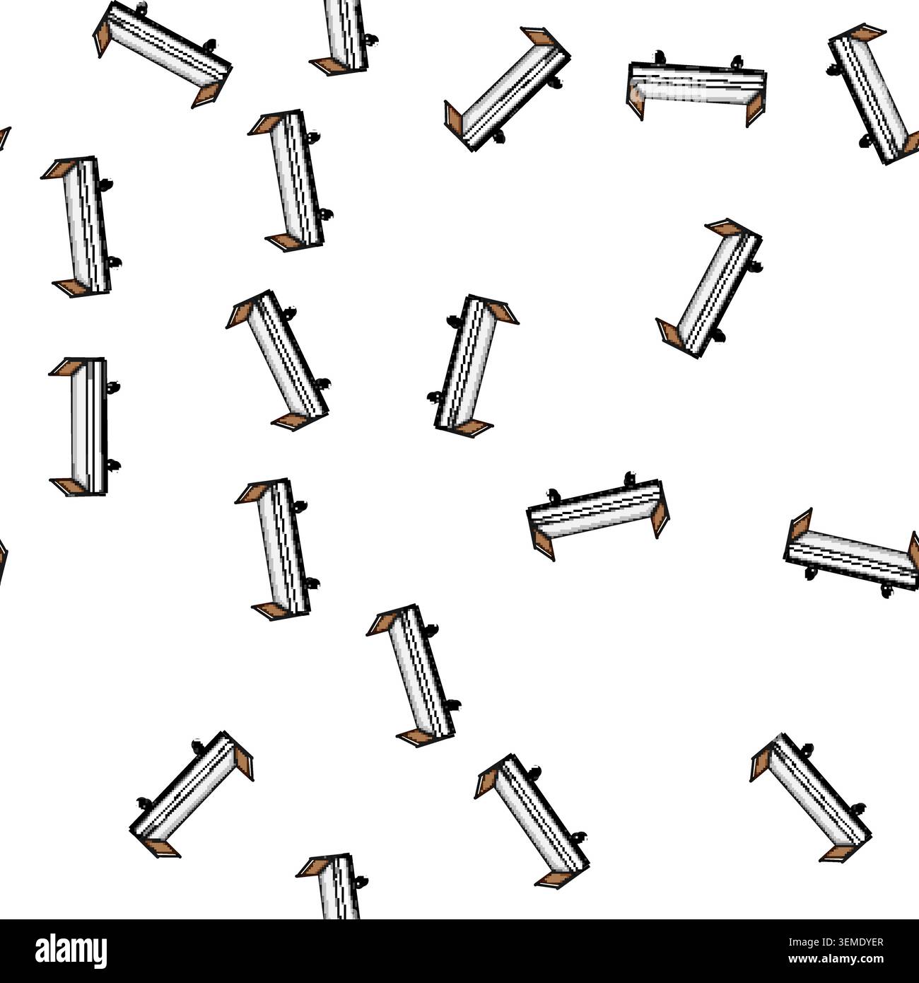pattern pediatric hospital bed cartoon vector Stock Vector