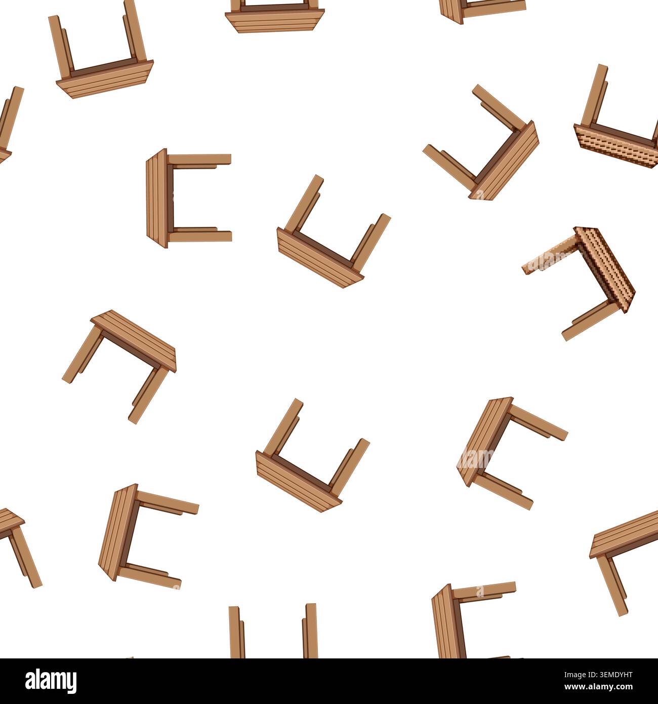 pattern wooden garden outdoor table cartoon vector Stock Vector