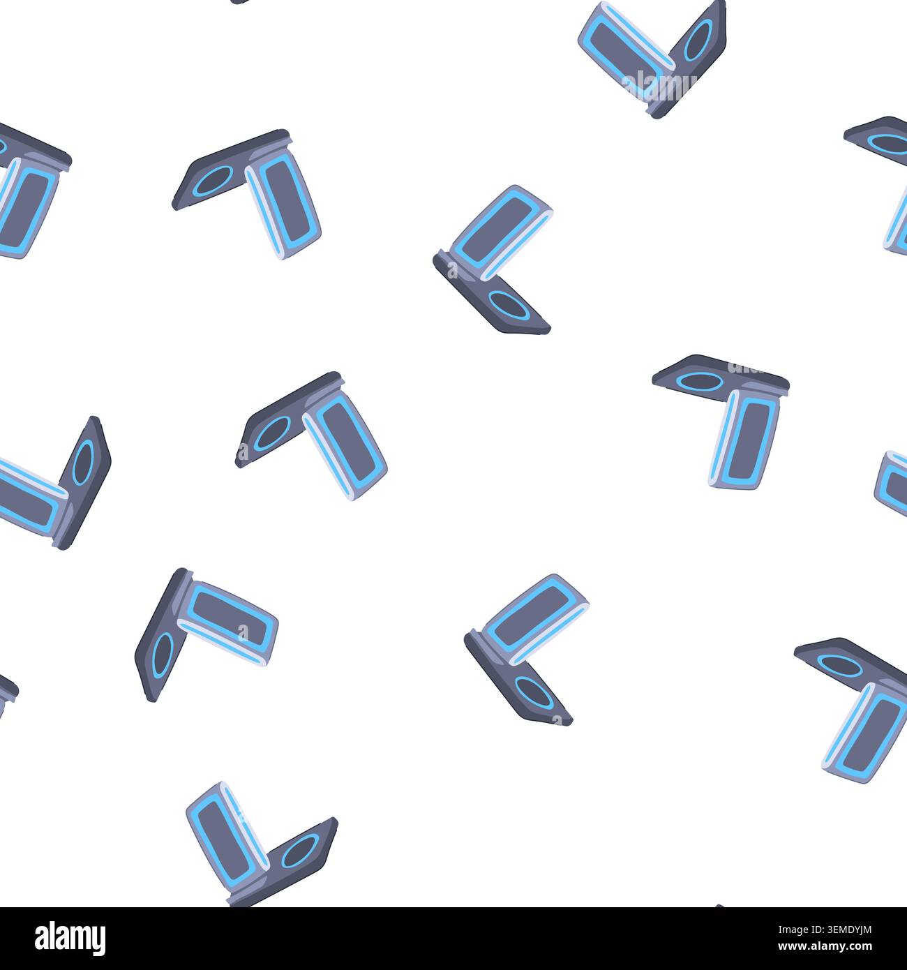 pattern portable charging pad wireless cartoon vector Stock Vector