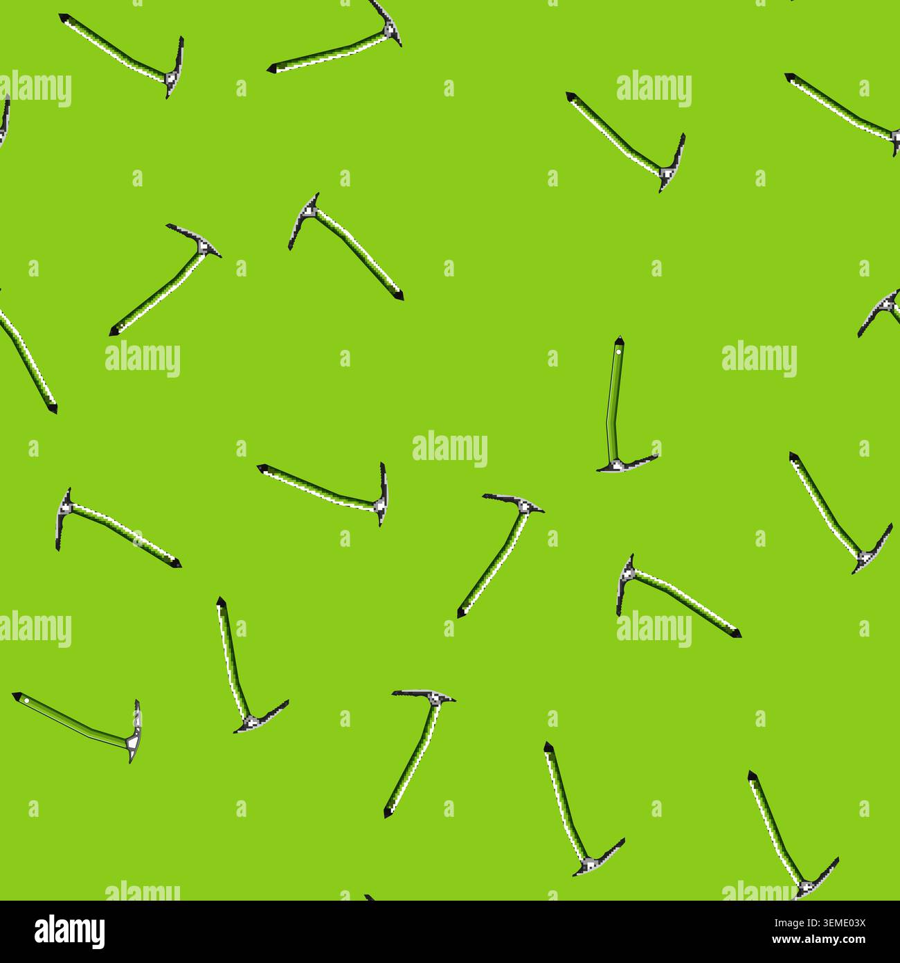 seamless pattern sport ice axe cartoon vector Stock Vector