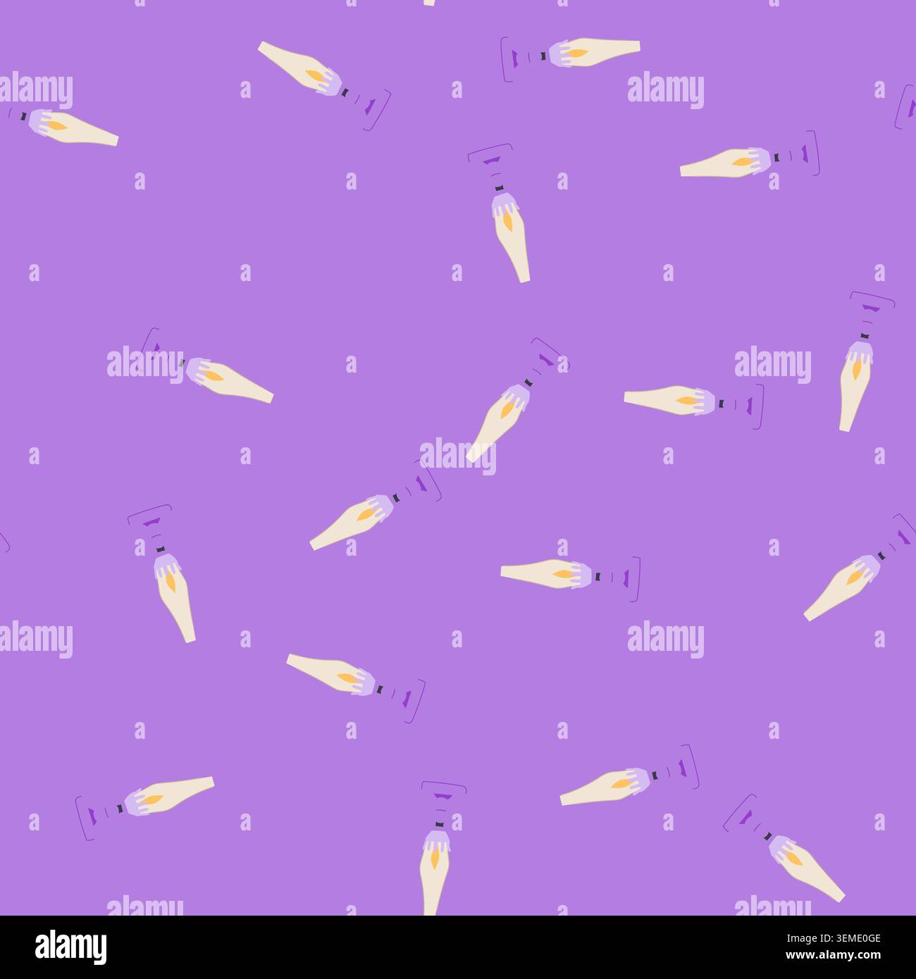 seamless pattern old kerosene lamp cartoon vector Stock Vector