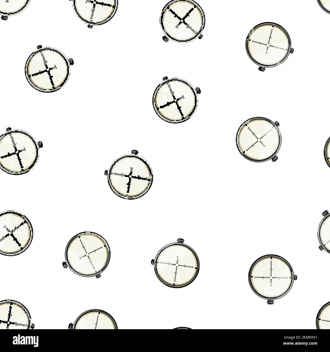 pattern shot scope sniper cartoon vector Stock Vector