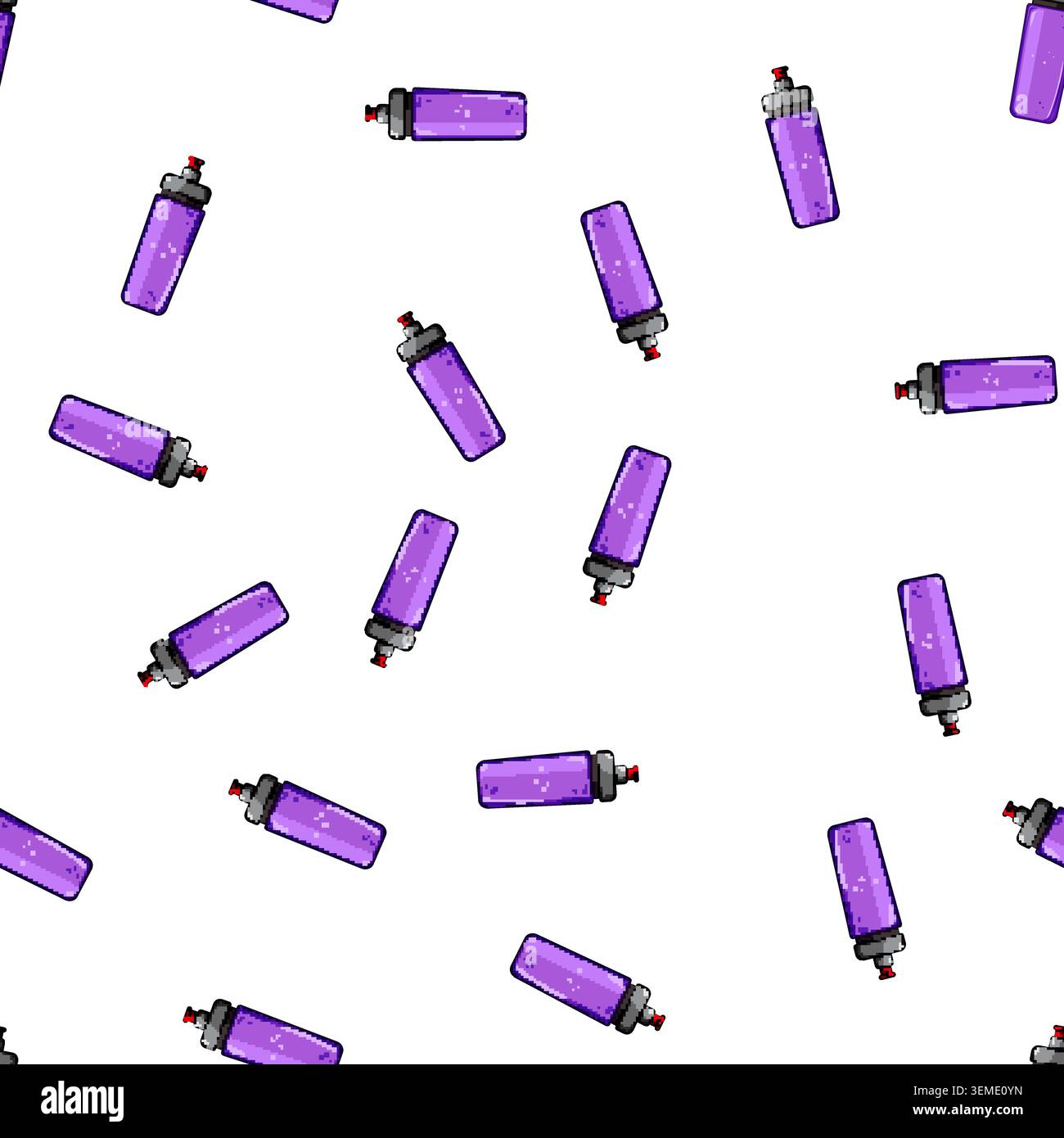 pattern reusable bike bottle cartoon vector Stock Vector