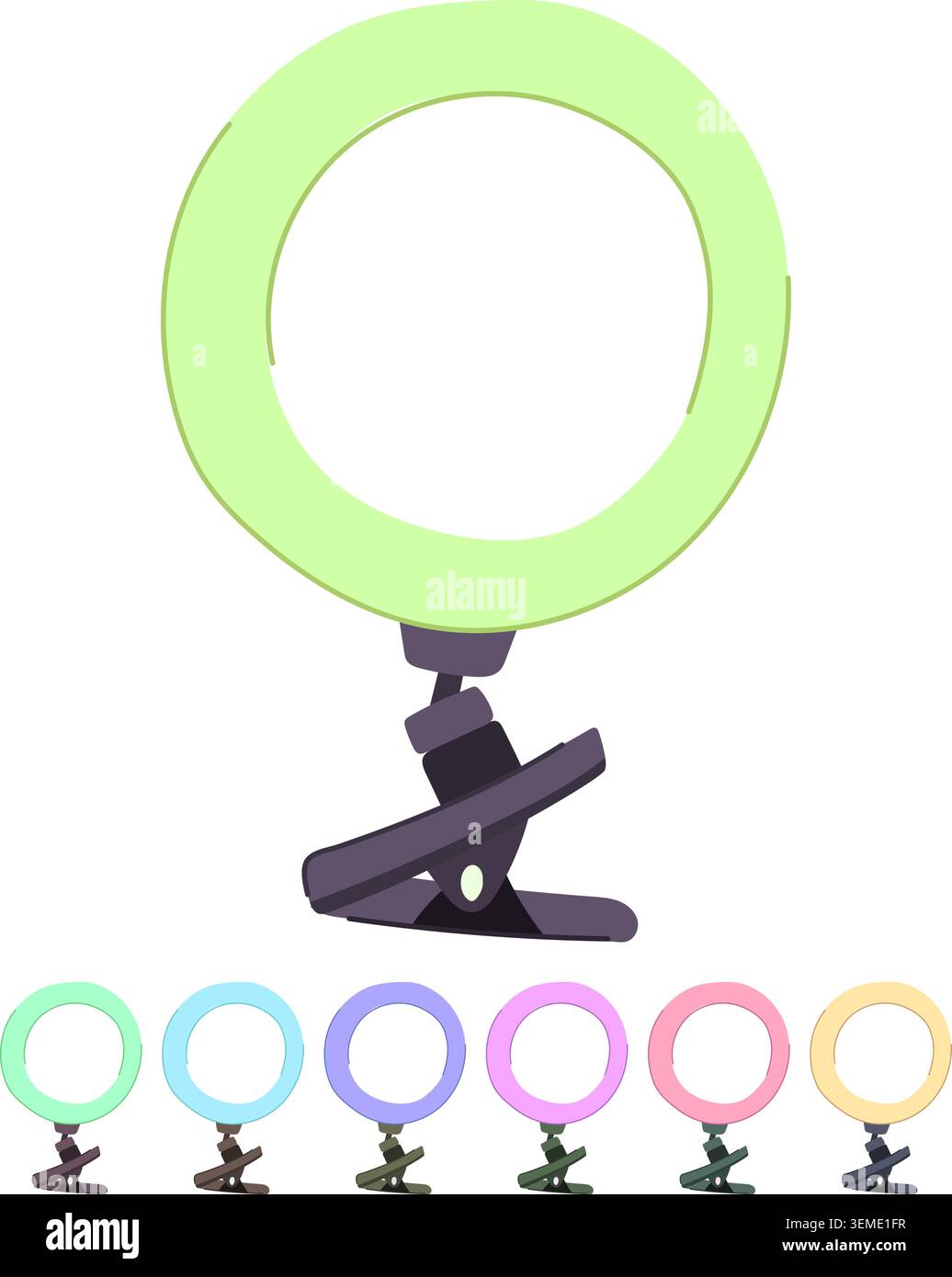stand light ring vector cartoon graphic Stock Vector
