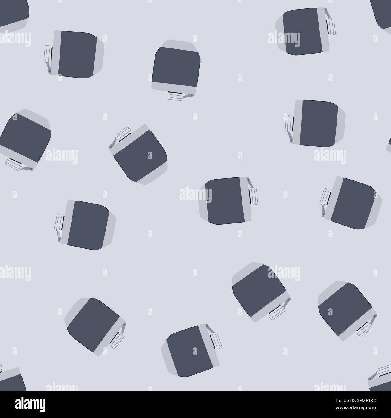 seamless pattern hip flask alcohol cartoon vector Stock Vector