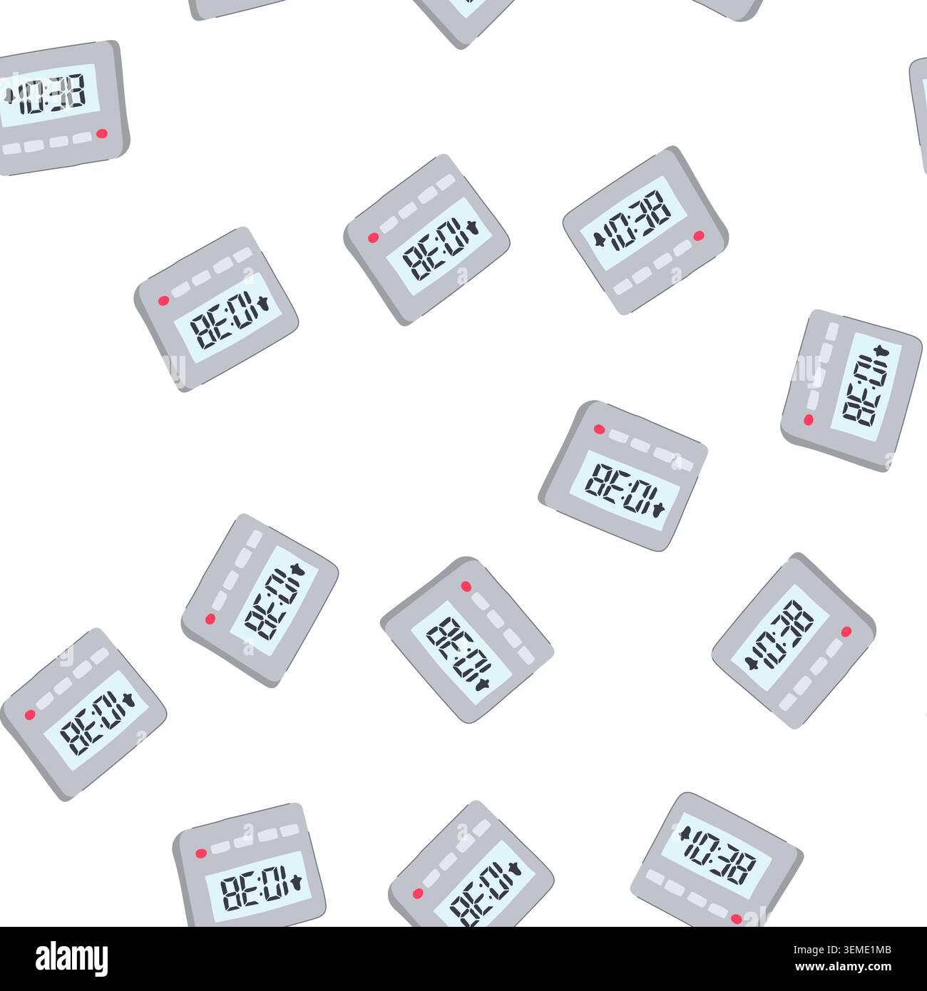 pattern loud travel alarm clock cartoon vector Stock Vector