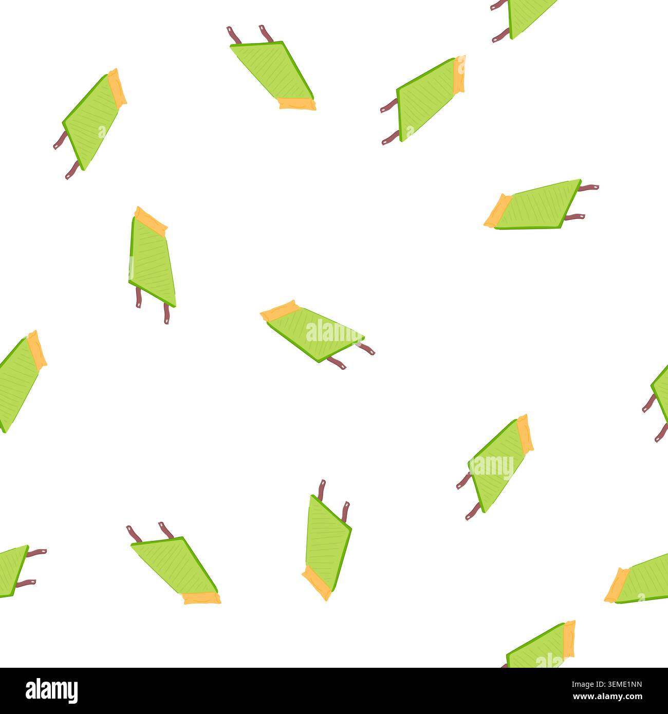 pattern nature sleeping pad cartoon vector Stock Vector
