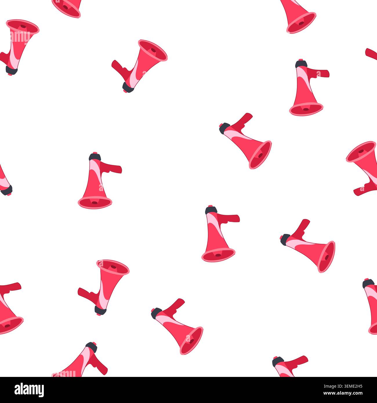 pattern bullhorn megaphone cartoon vector Stock Vector