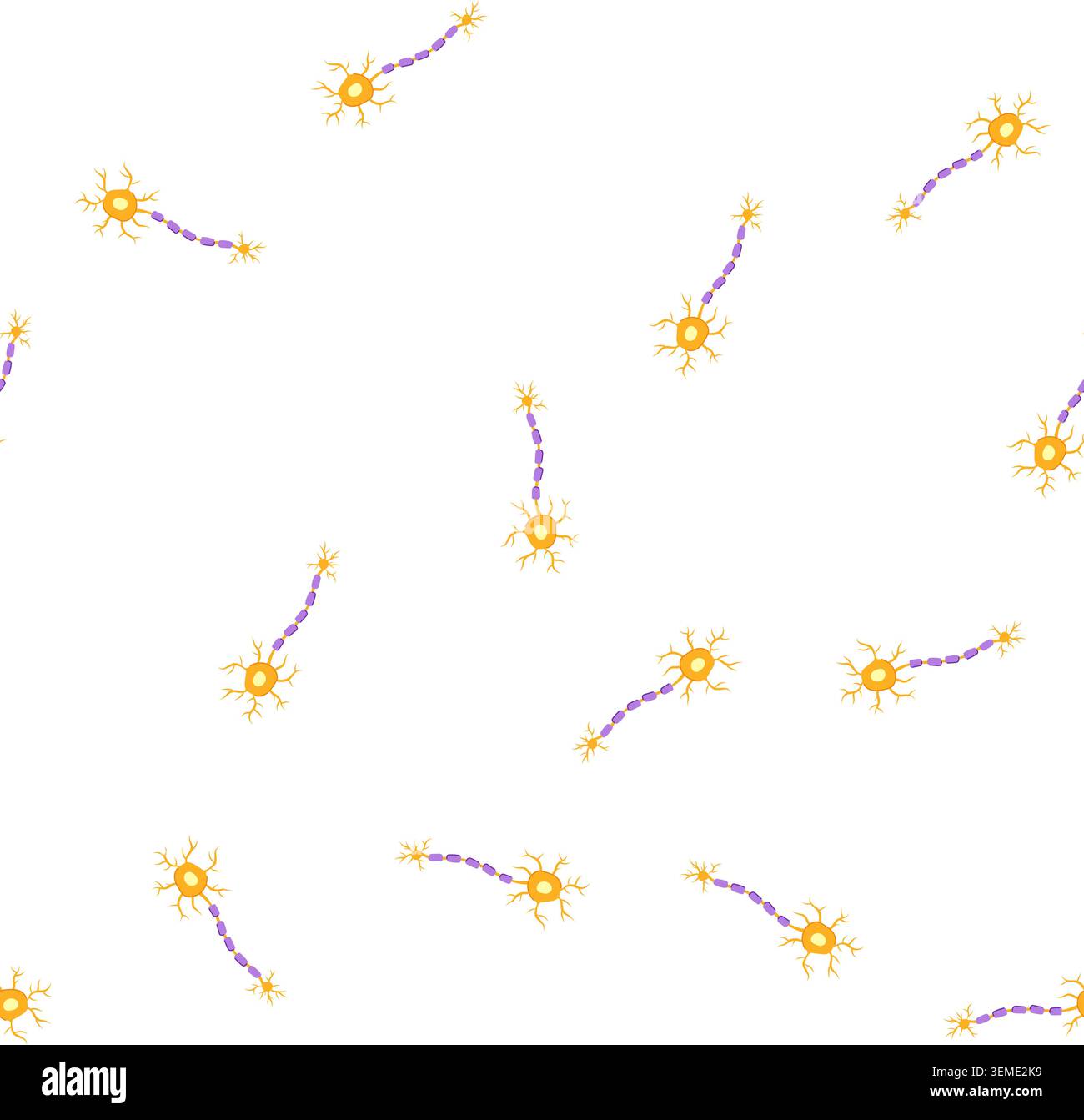 pattern cell neurons cartoon vector Stock Vector