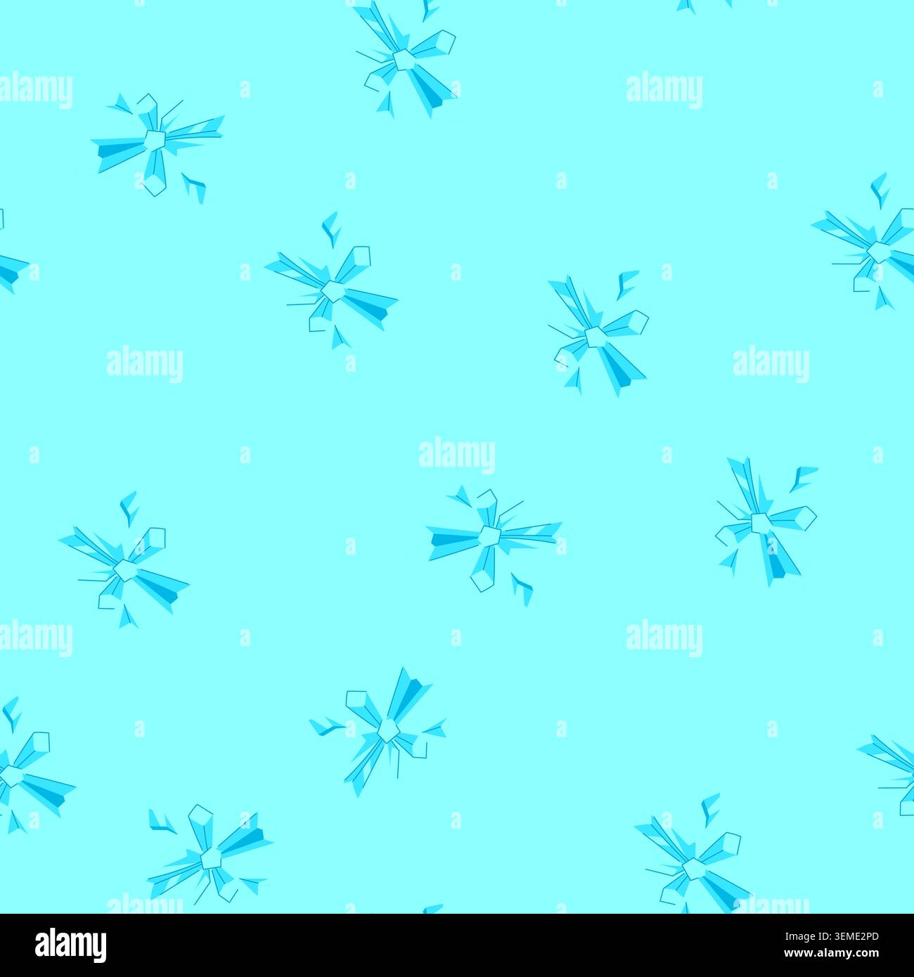 seamless pattern ice blast spreading energy and freezing crystals Stock Vector