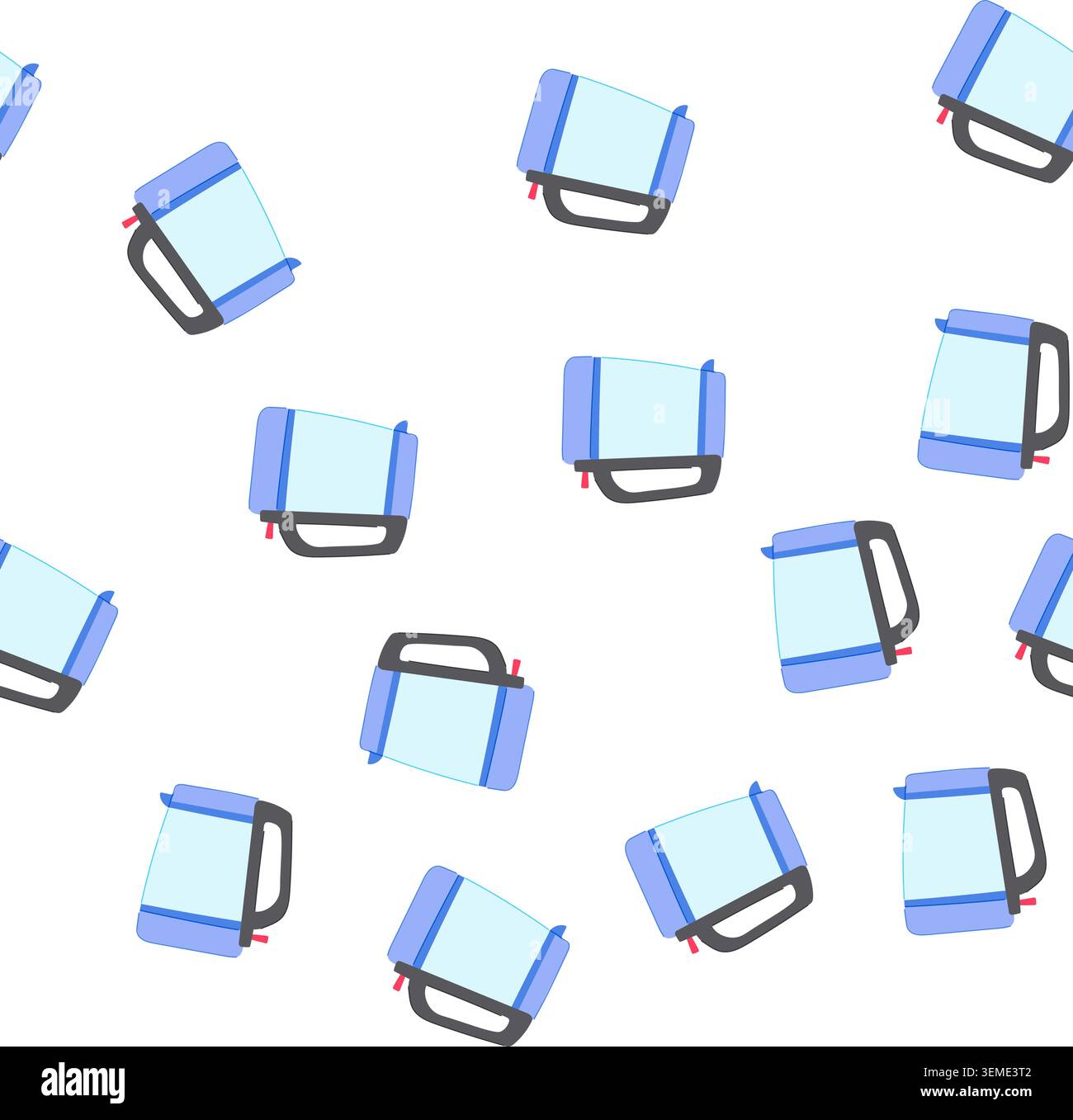 pattern appliance teapot electric cartoon vector Stock Vector