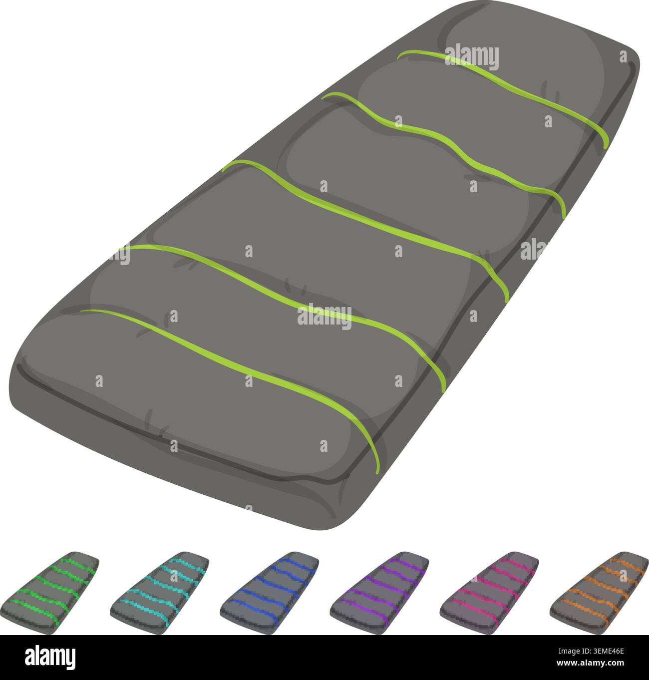 sleeping camp mat cartoon vector graphic Stock Vector