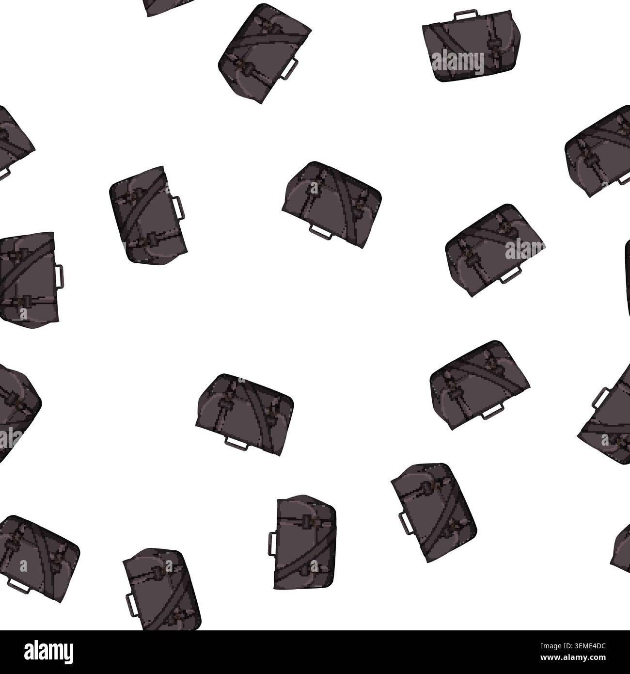 pattern accessory business bag cartoon vector Stock Vector