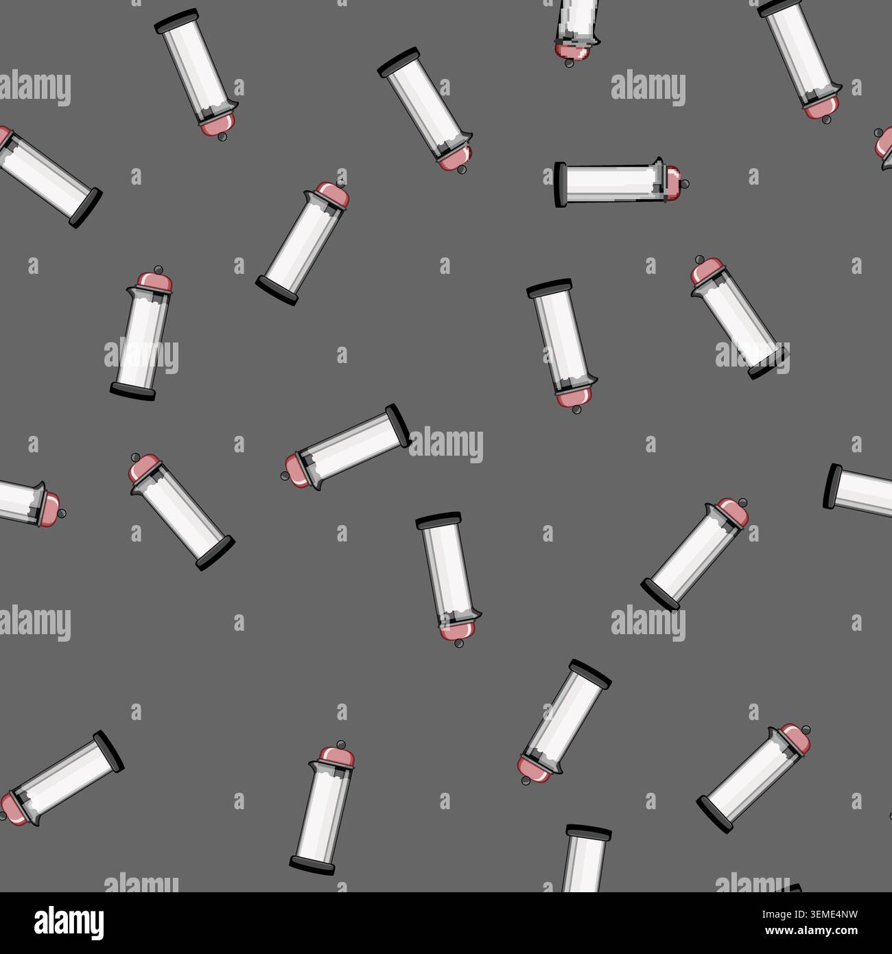 seamless pattern blender milk frother cartoon vector Stock Vector