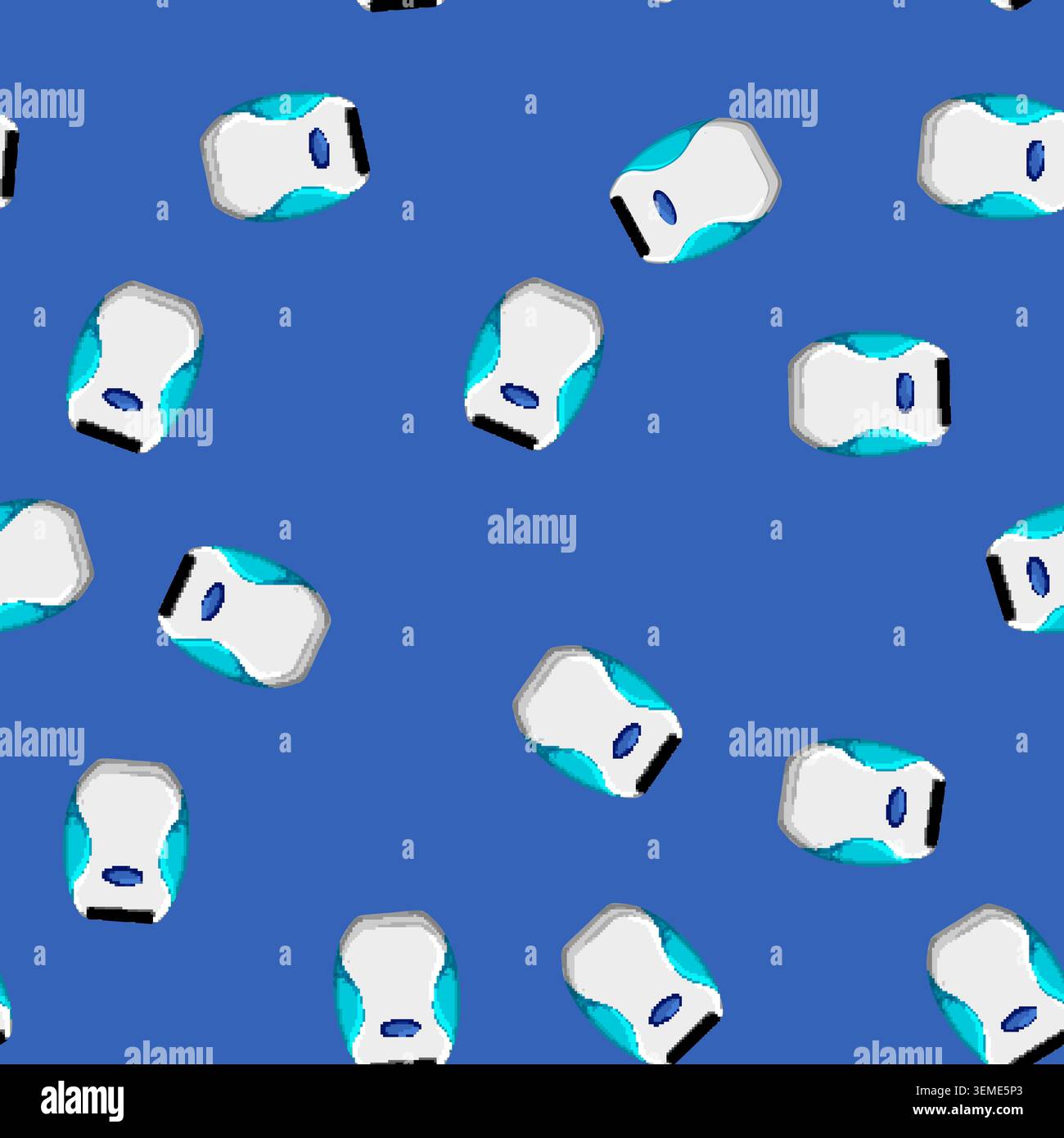 seamless pattern machine shaver electric cartoon vector Stock Vector