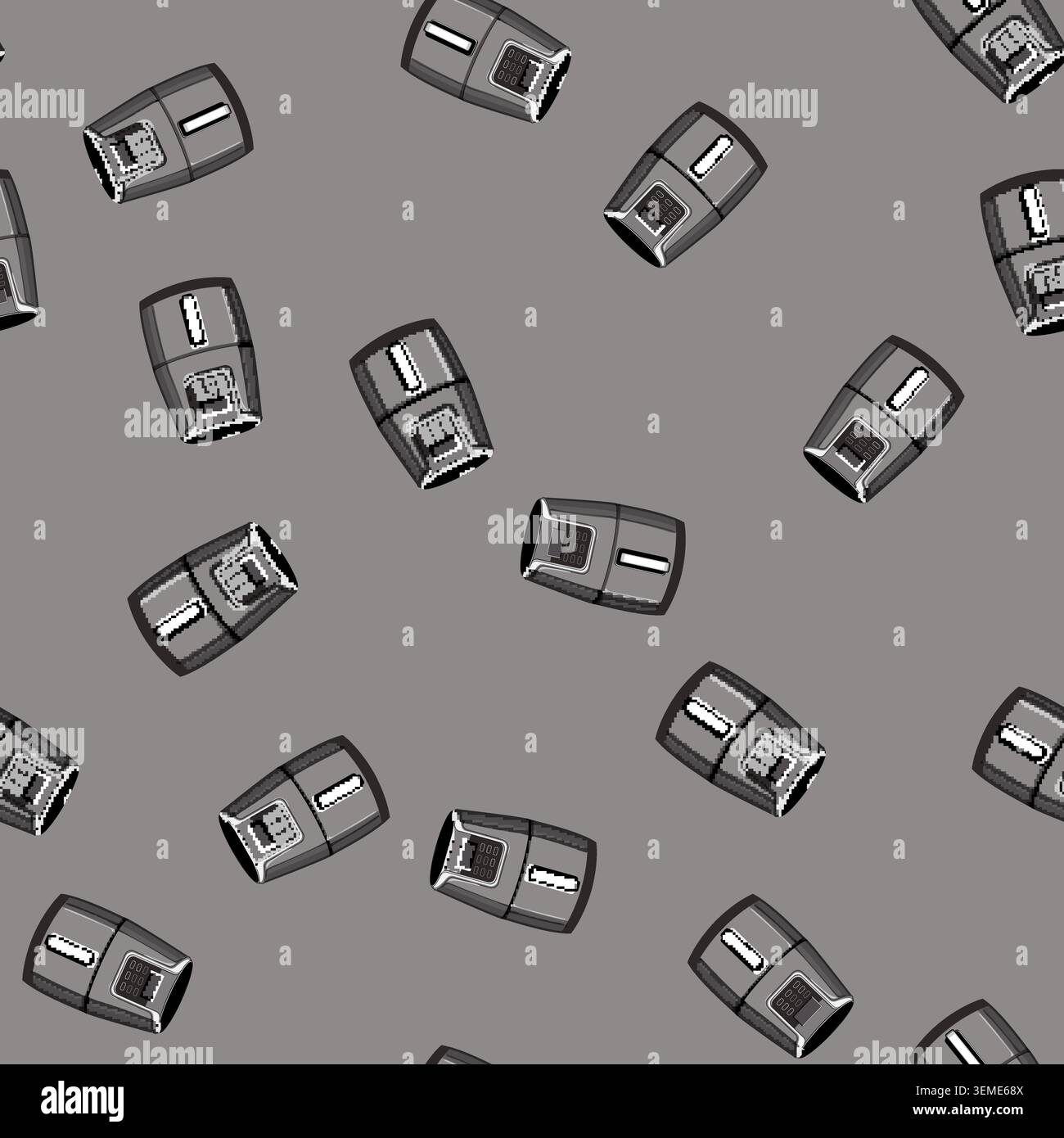seamless pattern meal aerogrill cooking cartoon vector Stock Vector