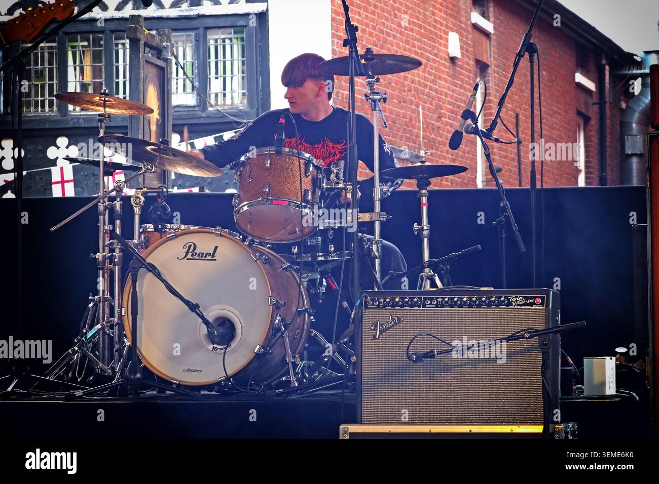 Black Desert band, at the Warrington music festival, Sat 06/06/2026, Old Marketplace, Golden Square gig live Stock Photo