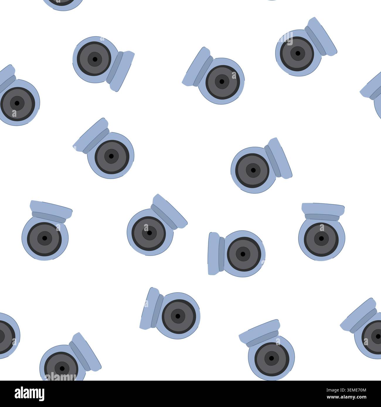pattern technology security camera cartoon vector Stock Vector