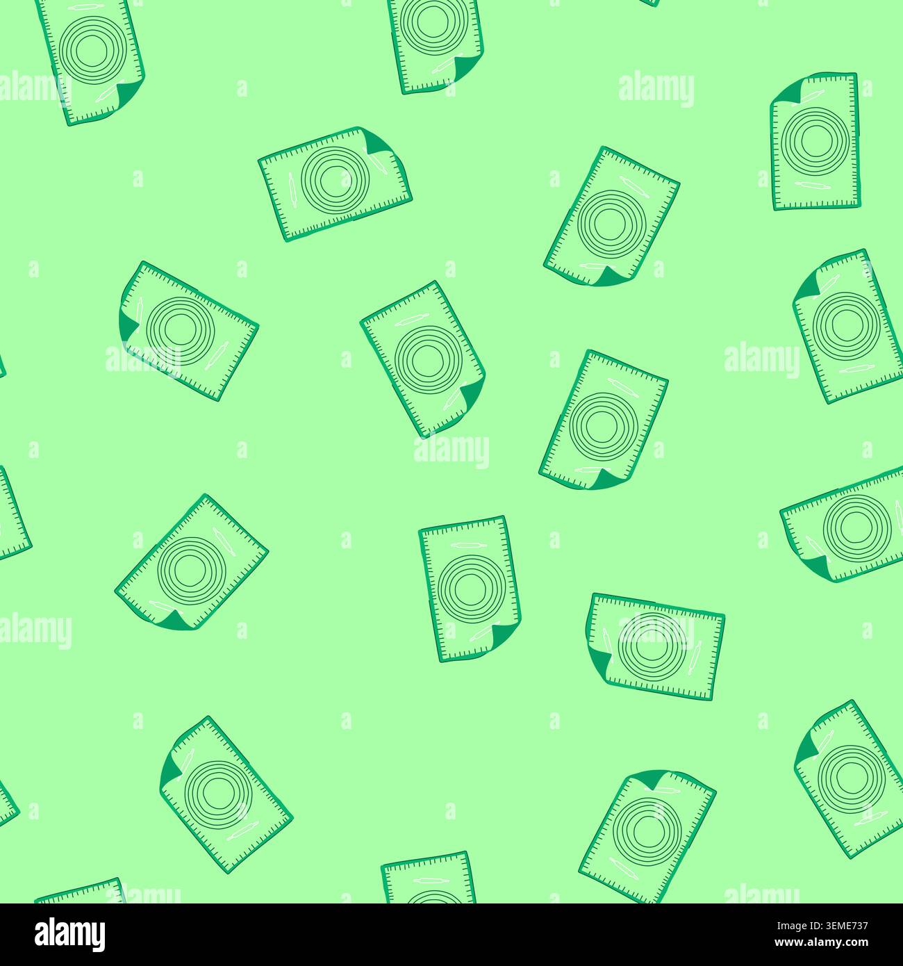 seamless pattern cooking silicone baking mat cartoon vector Stock Vector