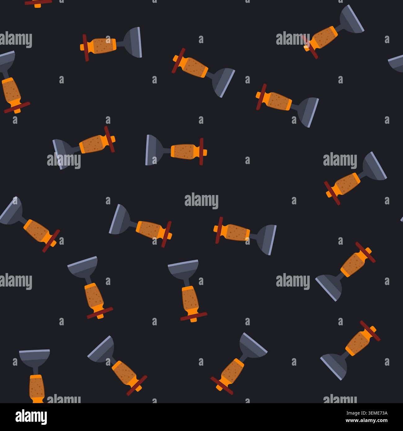 seamless pattern hard brick chisel cartoon vector Stock Vector