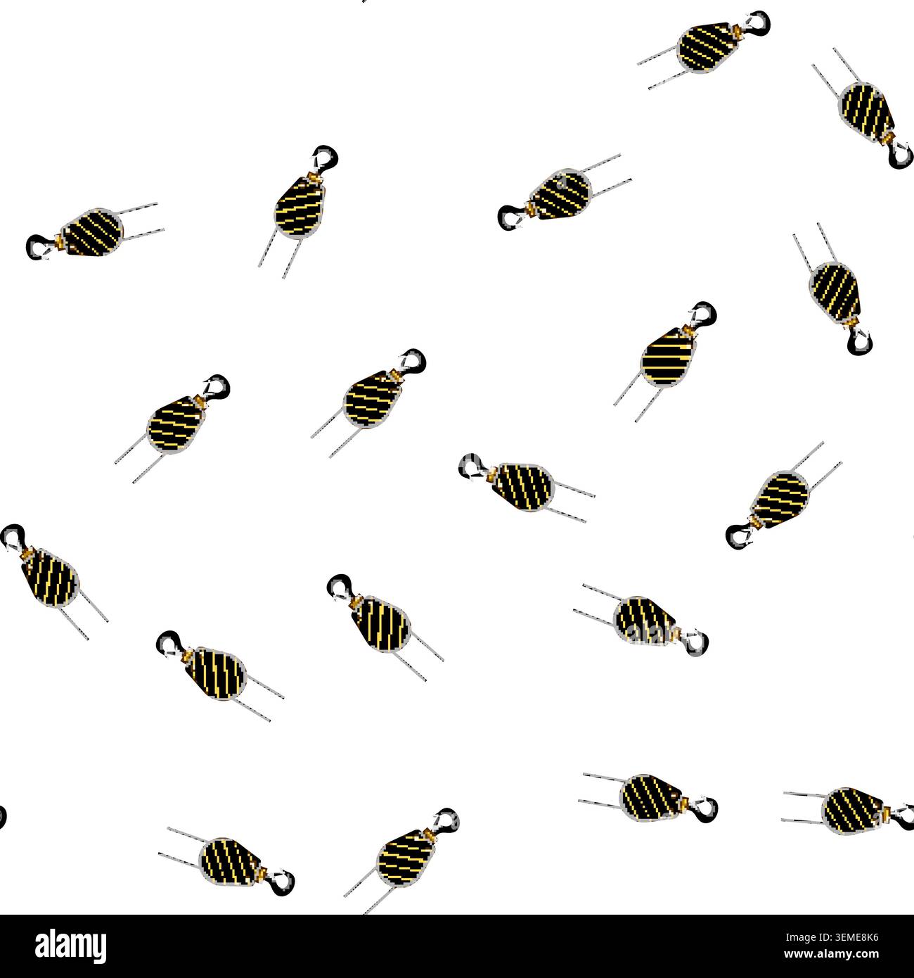 pattern industrial crane hook cartoon vector Stock Vector