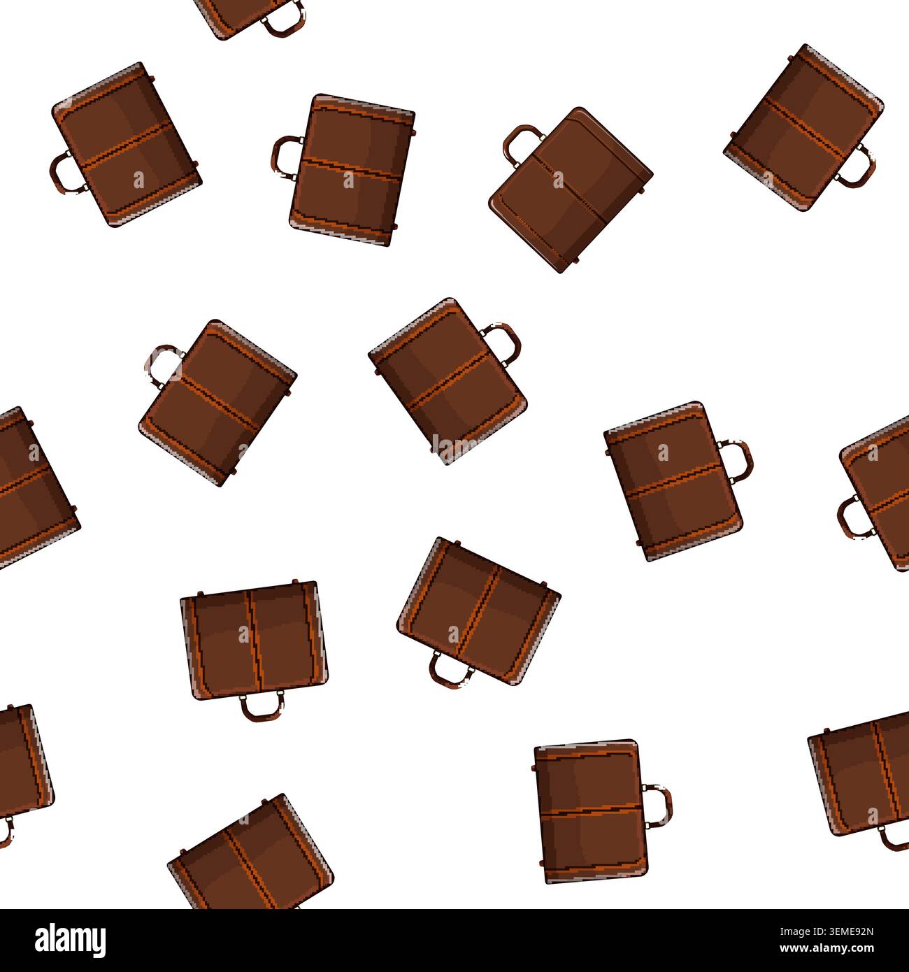 pattern briefcase business bag cartoon vector Stock Vector