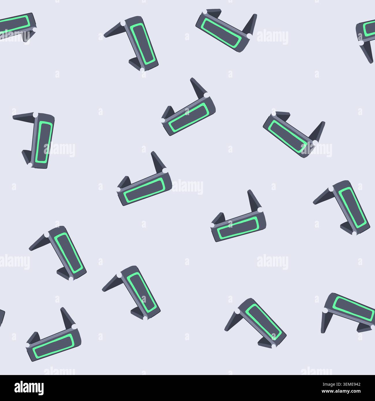 seamless pattern pad charging stand wireless cartoon vector Stock Vector