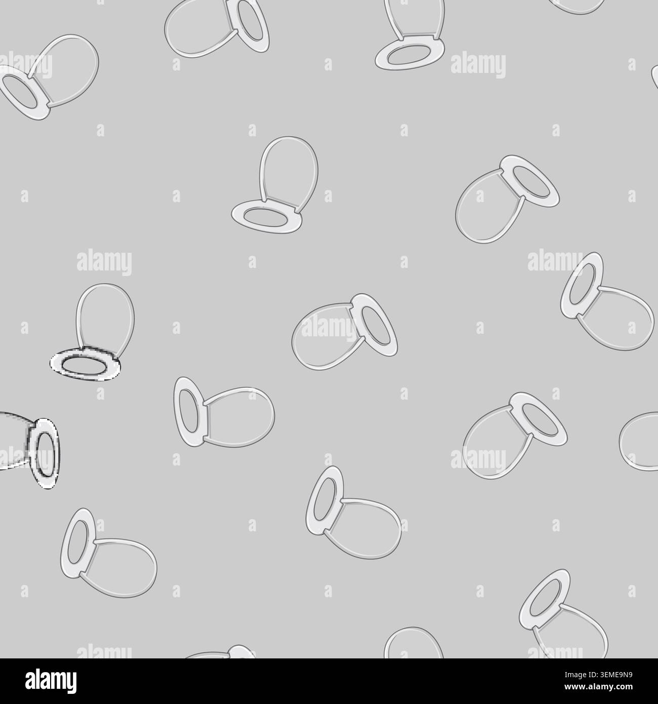 seamless pattern style toilet seat cartoon vector Stock Vector