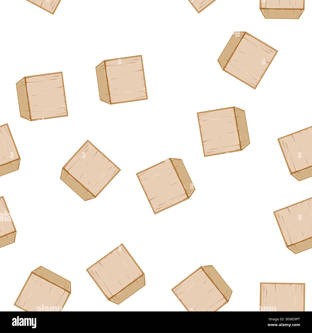 pattern goal wooden blocks cartoon vector Stock Vector