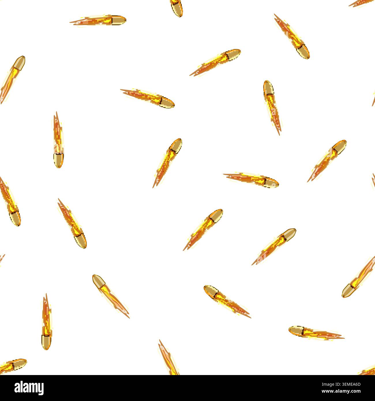 pattern fire bullet flying cartoon vector Stock Vector