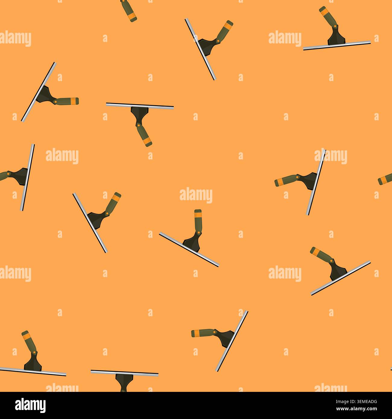 seamless pattern wash squeegee glass color icon vector Stock Vector